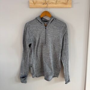 Nike Men's Gray Half-Zip Running Sweater